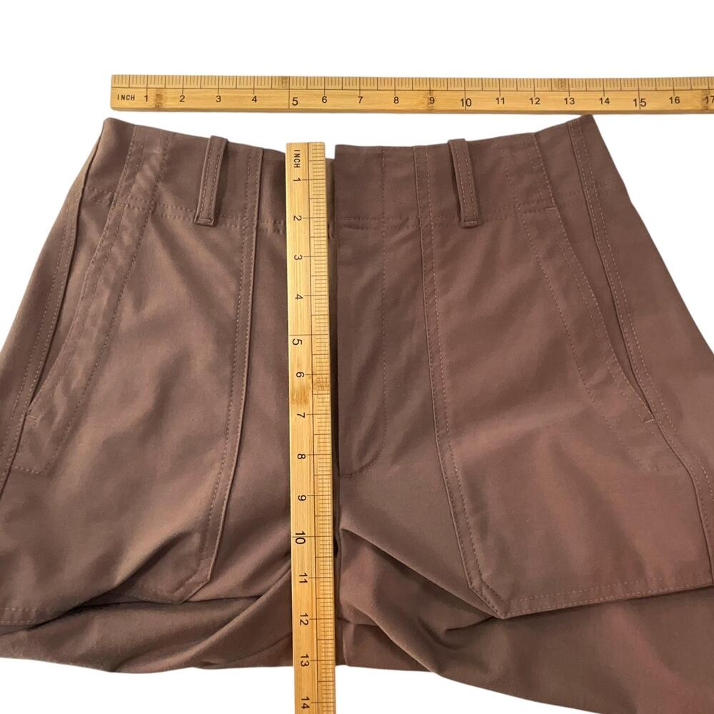 Athleta Skyline High Rise Barrel Leg Pants Womens 6 Tall Mineral Brown Pockets - Picture 9 of 11